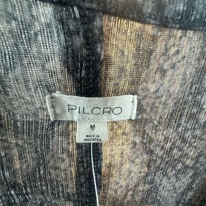 Pilcro Semi-Sheer Black Knit Top